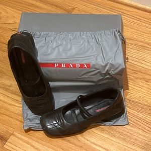 vintage prada sport elastic mary jane